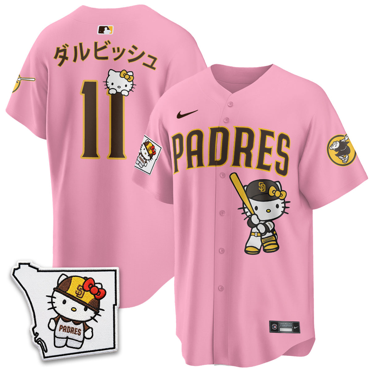 San Diego Padres x Meow KT Vapor Limited Jersey - All Stitched V2 by San Diego Padres