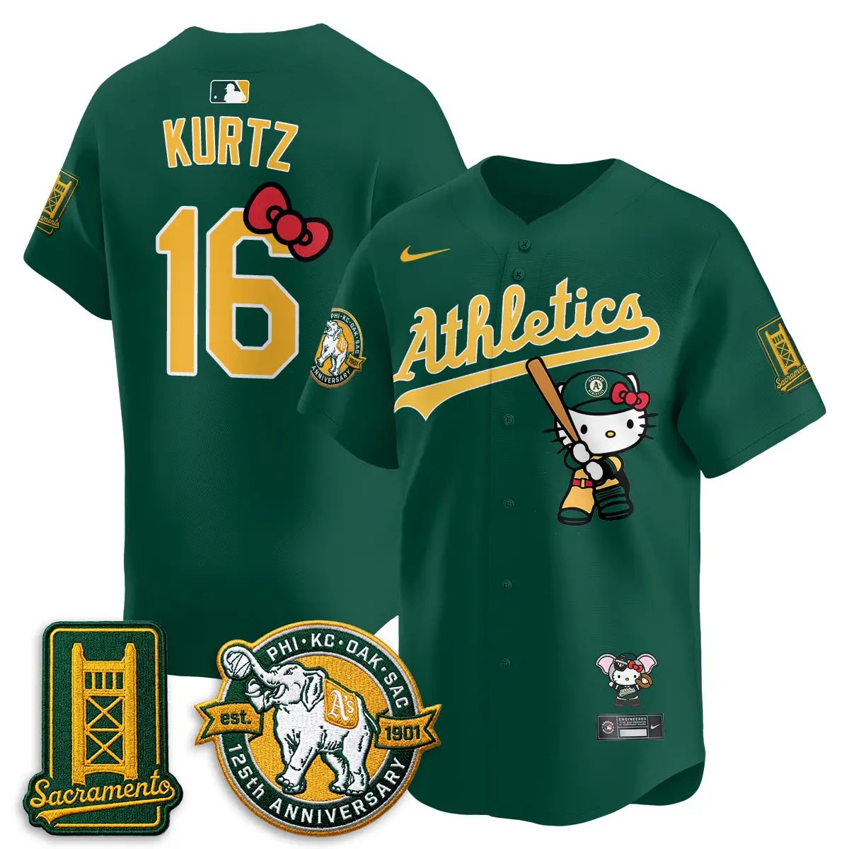 Oakland Athletics x Meow KT 2026 Vapor Limited Jersey - Stitched by Oakland Athletics