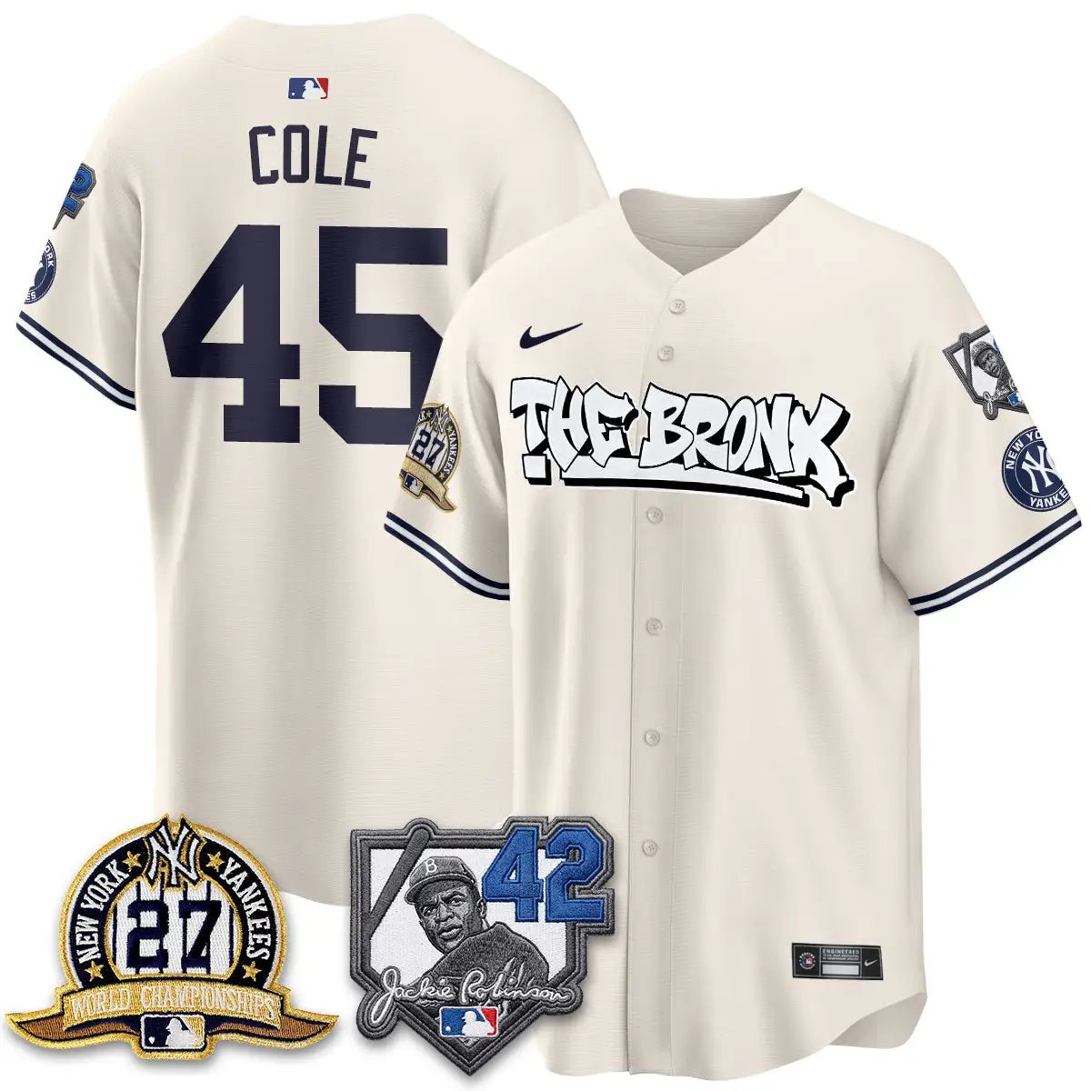 New York Yankees The Bronx 2026 Jackie Robinson Day Vapor Limited Jersey - All Stitched by New York Yankees