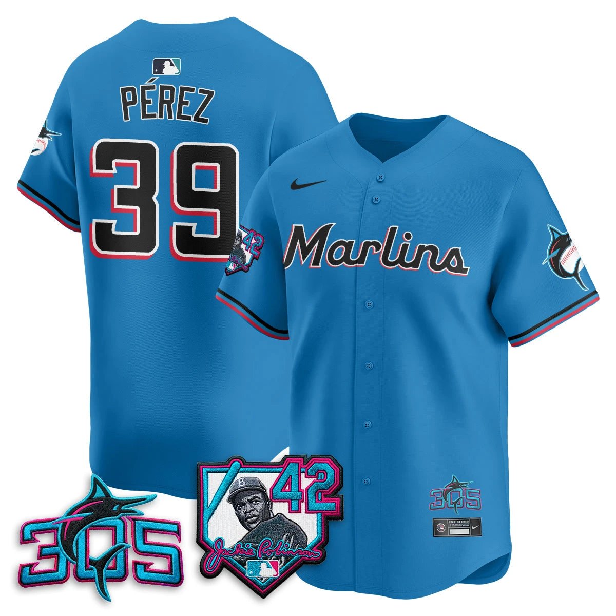 MIA 2026 Jackie Robinson New Era Vapor Limited Jersey - All Stitched by Miami Marlins