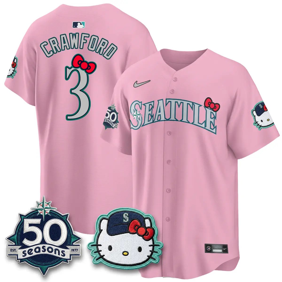 SEA x Meow KT Night Limited Jersey - All Stitched by Seattle Mariners