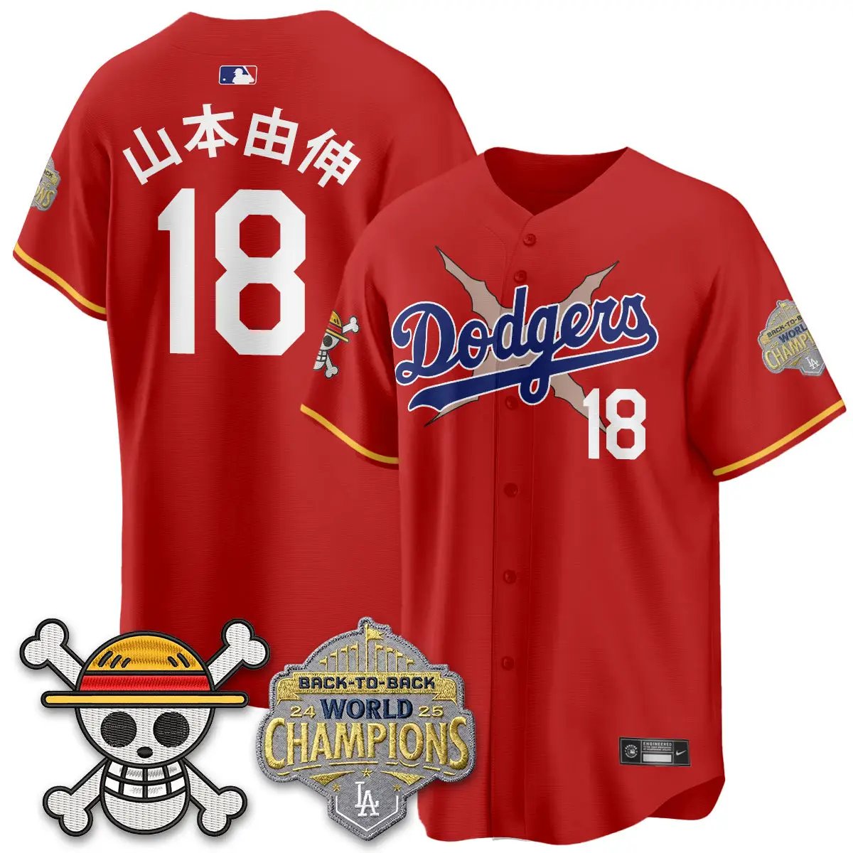 LAD x OP Vapor Jersey -All Stitched V2 by Los Angeles Dodgers