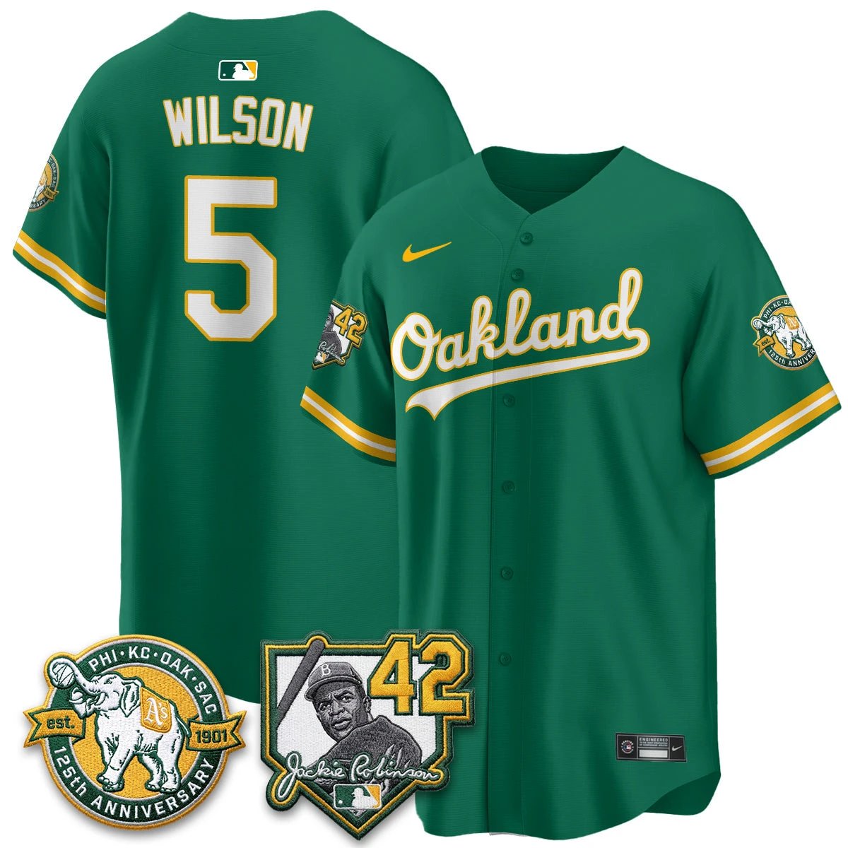 Oakland Athletics 2026 Jackie Robinson Day - Celebrating 125 Years Limited Vapor Jersey - All Stitched by Oakland Athletics