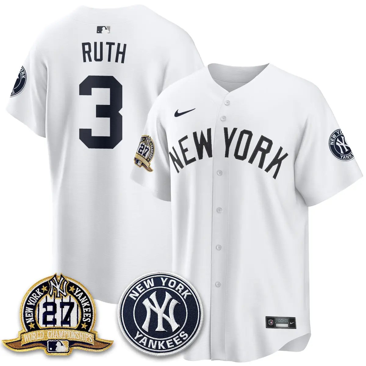 New York Yankees Alternate Jersey - All Stitched by New York Yankees