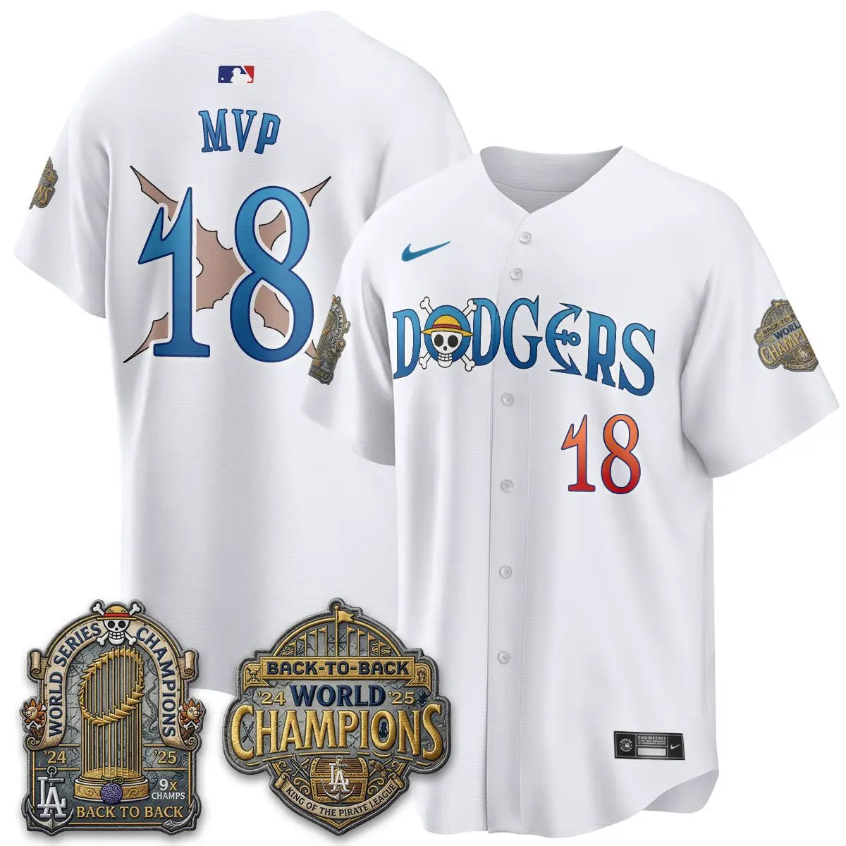 LAD Japanese Cartoon Vapor Limited Jersey - Stitched by Los Angeles Dodgers