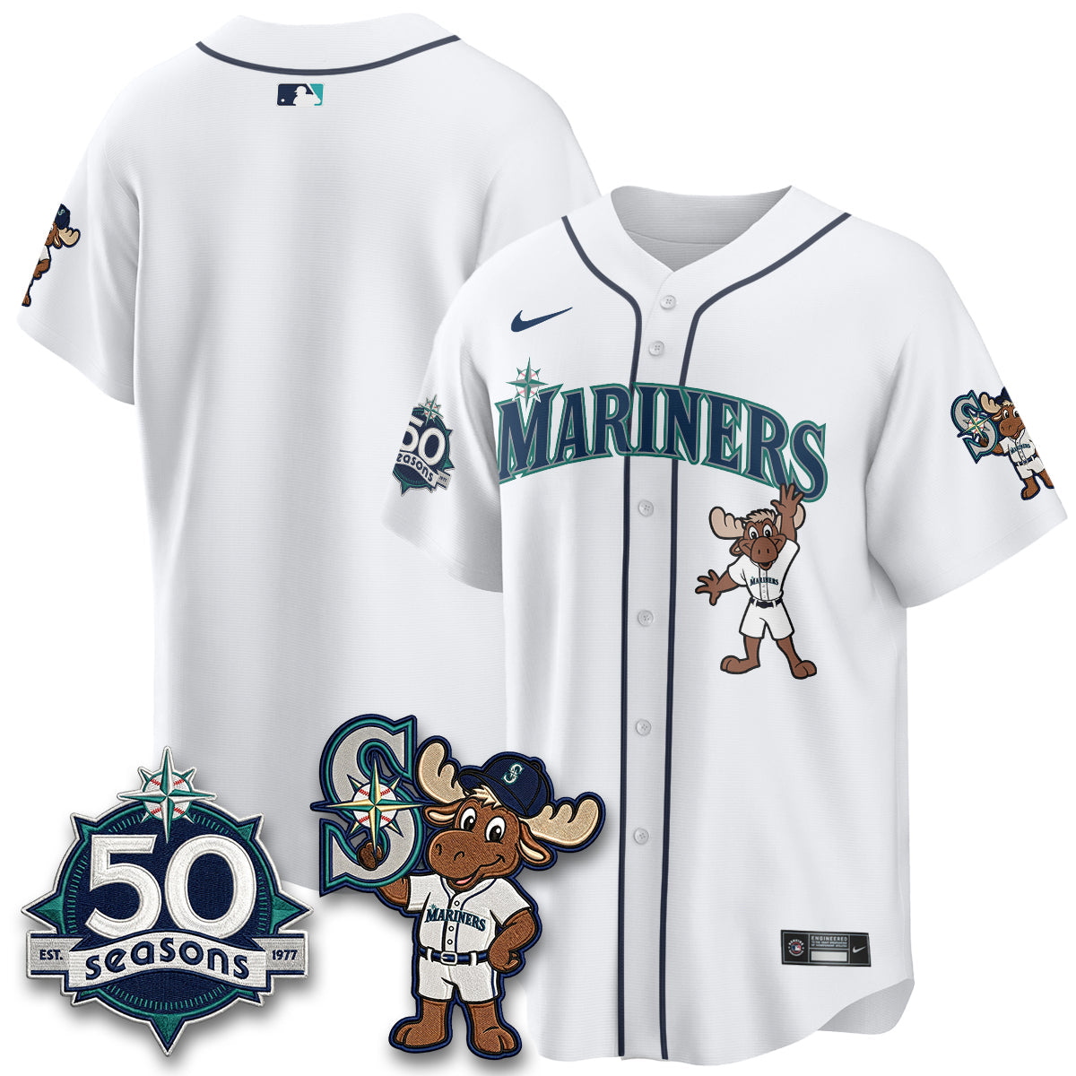 SEA Mascot Jersey - All Stitched by Seattle Mariners