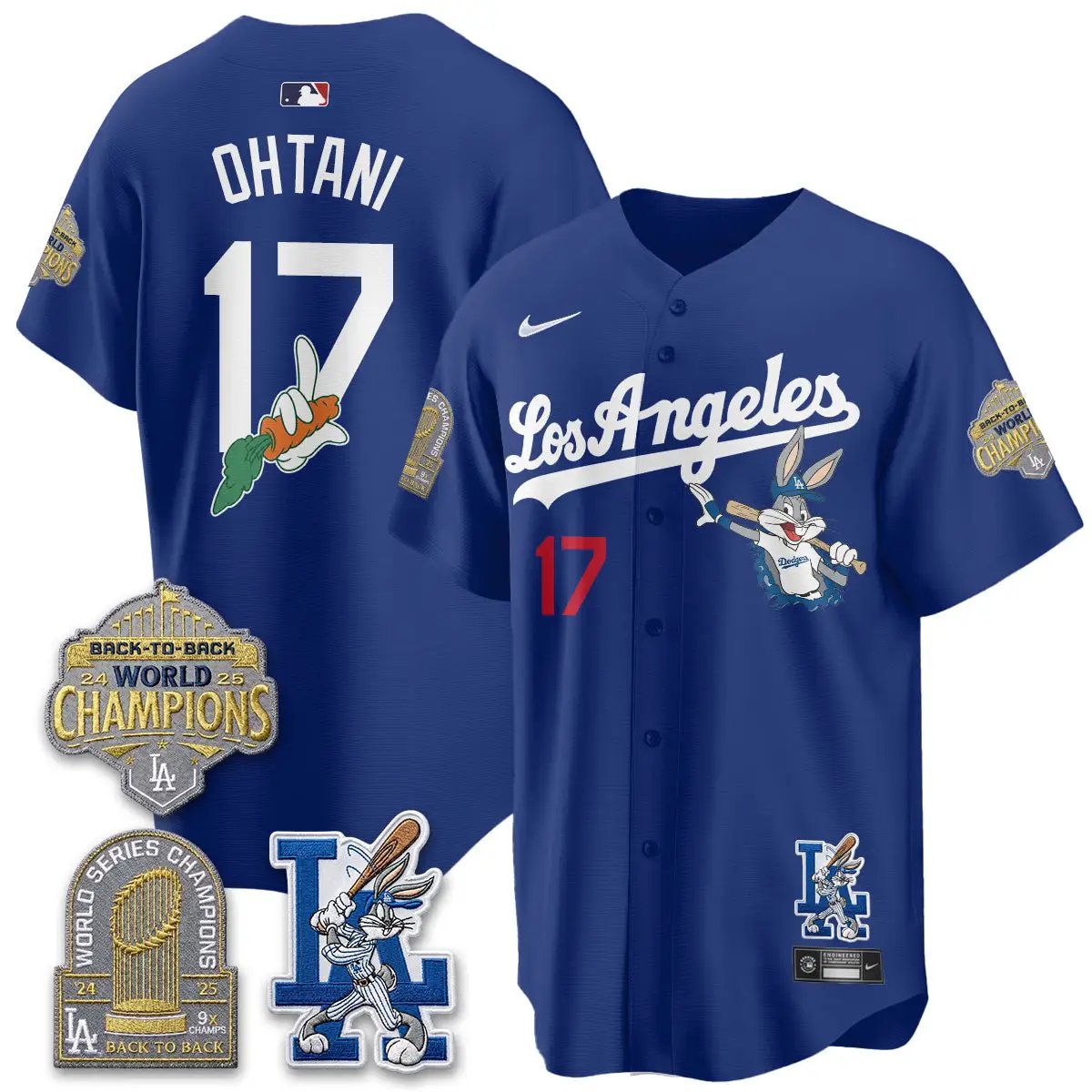 LAD Bunny Vapor Limited Jersey - All Stitched by Los Angeles Dodgers