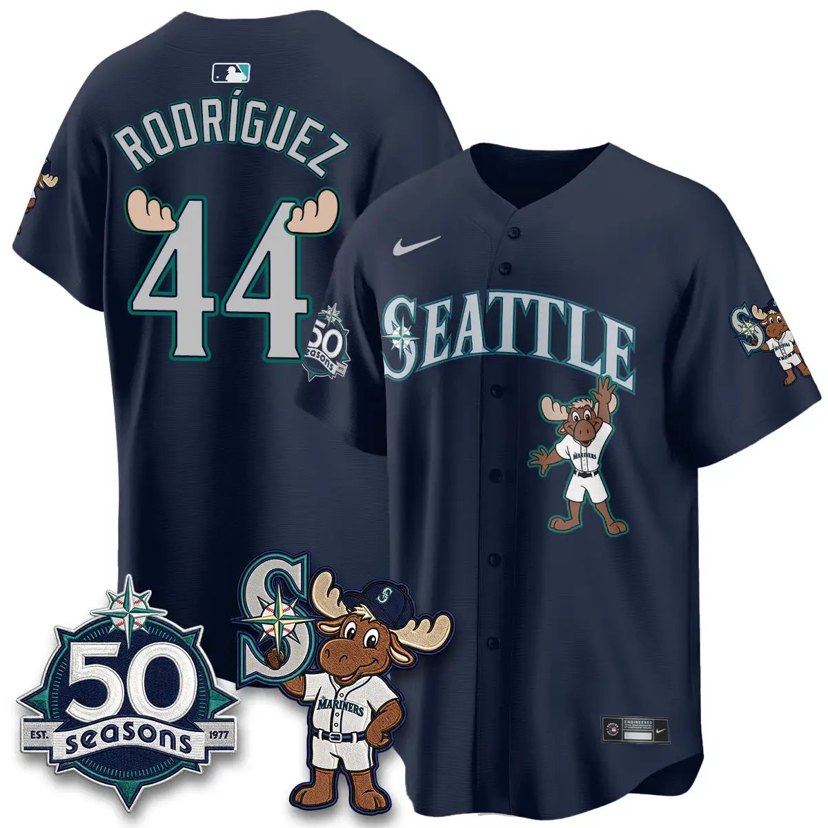 SEA Mascot Jersey - All Stitched by Seattle Mariners
