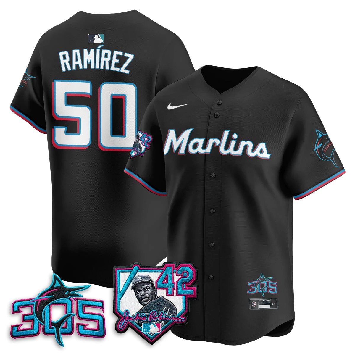 MIA 2026 Jackie Robinson New Era Vapor Limited Jersey - All Stitched by Miami Marlins