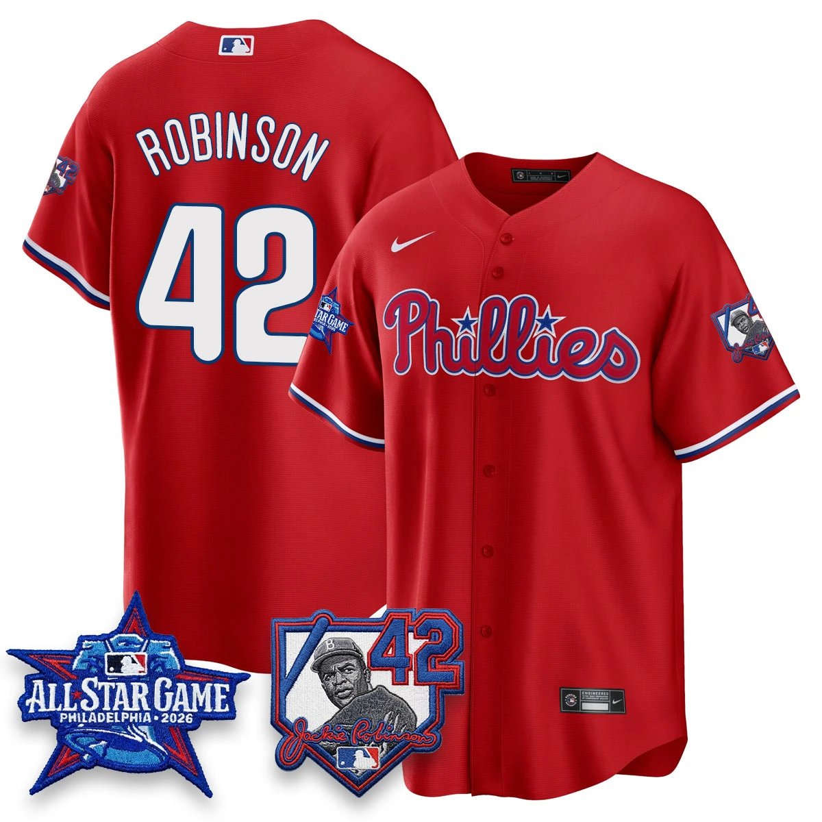 Philadelphia Phillies 2026 Jackie Robinson New Era - All Star Game Vapor Limited Jersey - All Stitched by Philadelphia Phillies