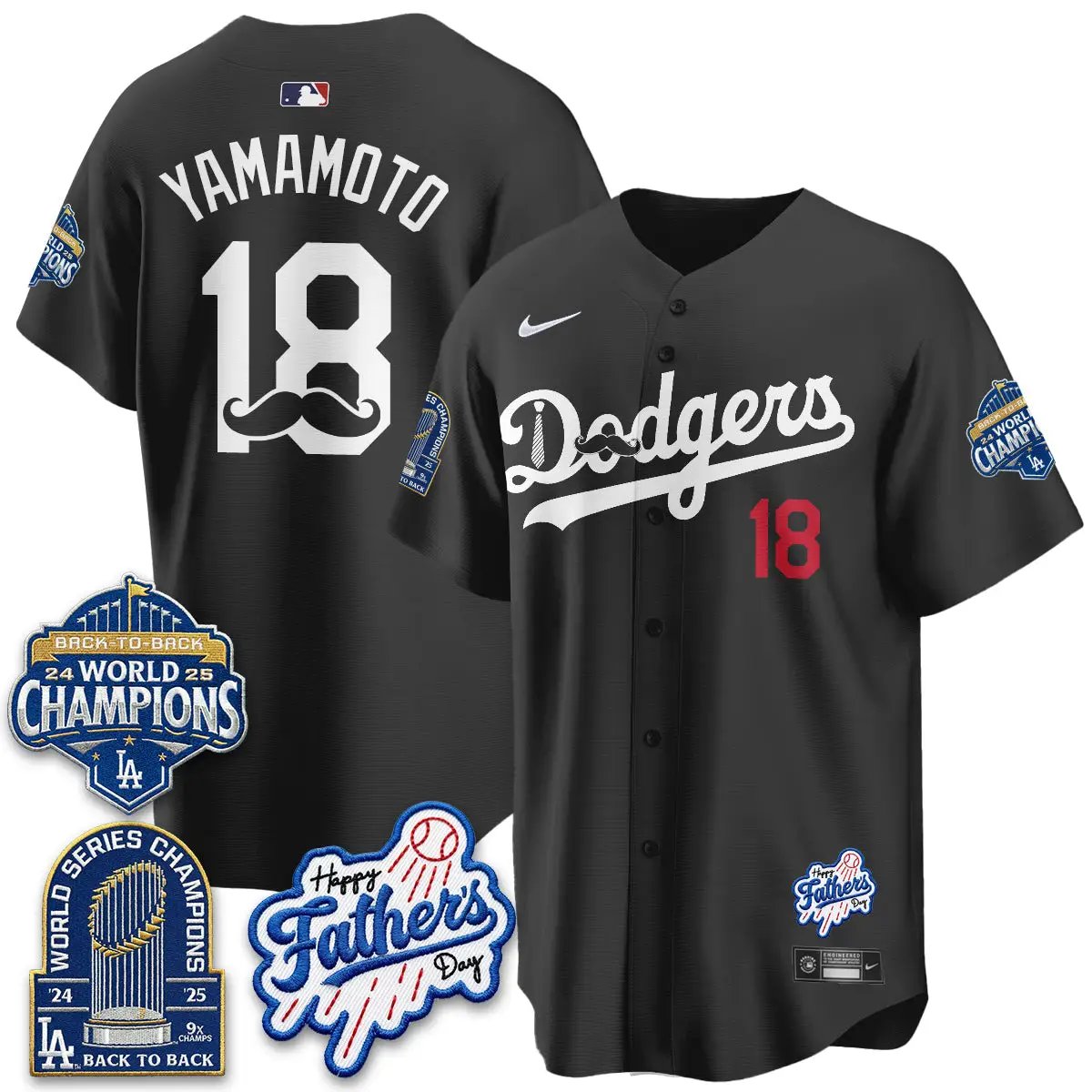 LAD Happy Father's Day 2026 Jersey - Stitched by Los Angeles Dodgers