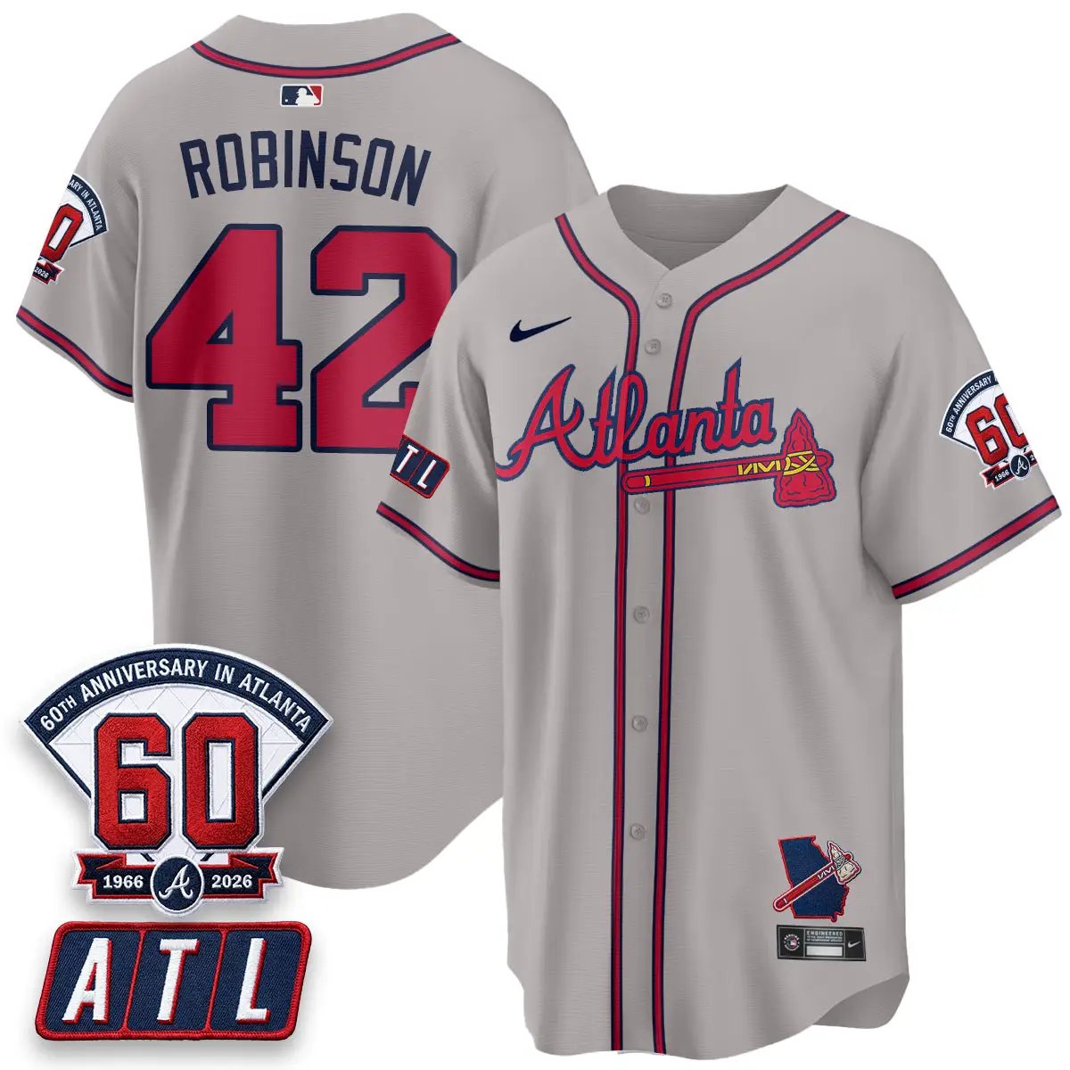 ATL 2026 60th Anniversary Vapor Limited Jersey - All Stitched by Atlanta Braves