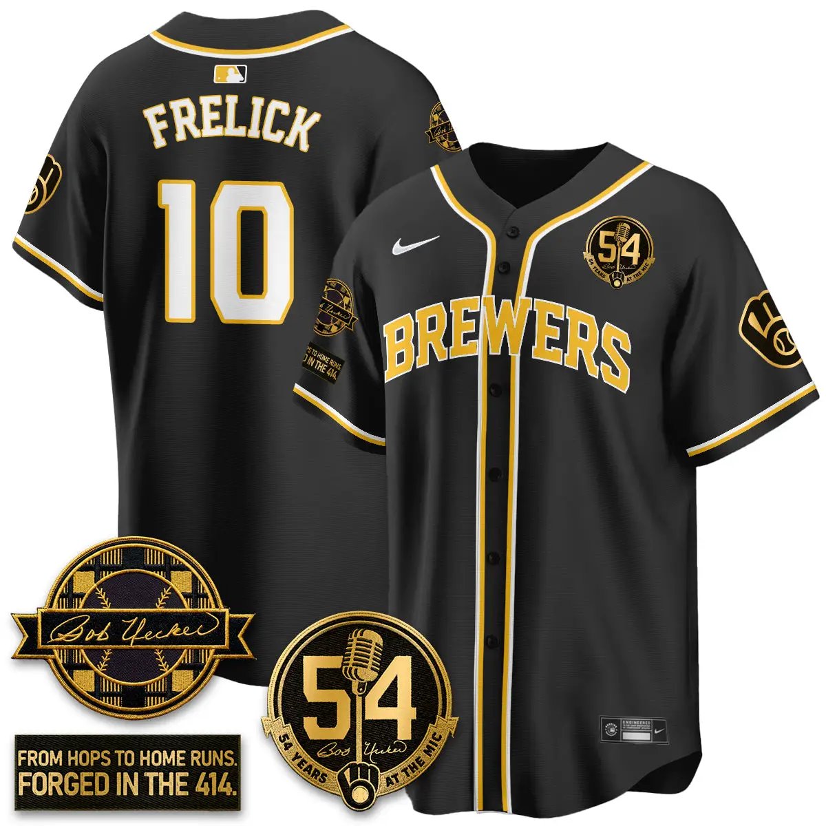 MIL 2026 Black Out Style Limited Vapor Jersey - All Stitched by Milwaukee Brewers
