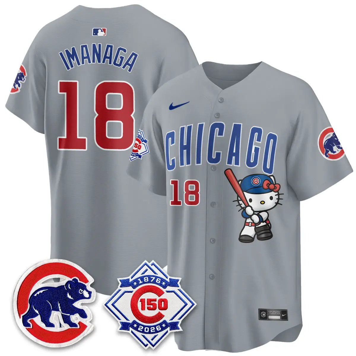 Chicago Cubs x Meow KT Vapor Premier Limited Jersey - All Stitched by Chicago Cubs