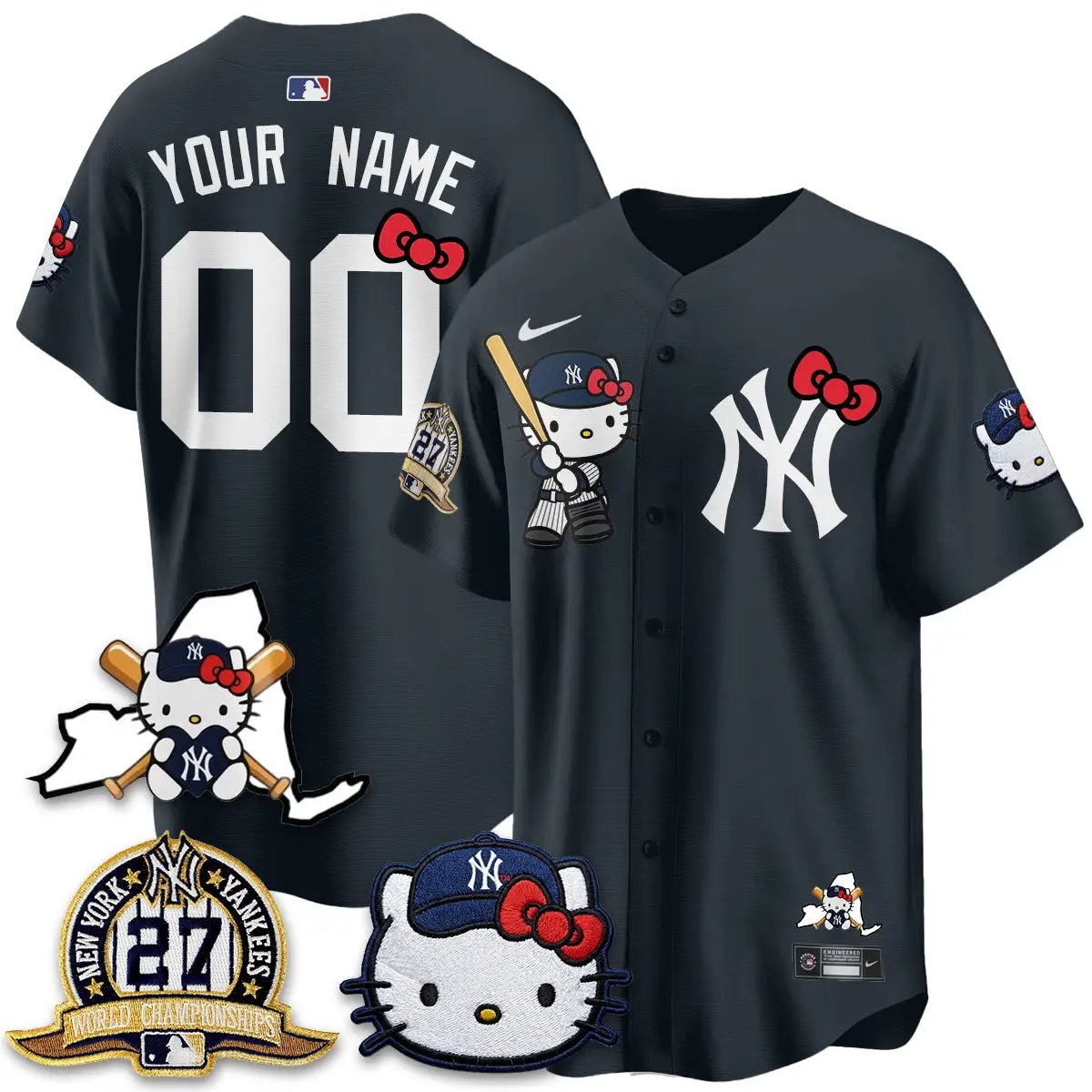 NYY Meow KT 2026 Vapor Limited Custom Jersey - All Stitched by New York Yankees