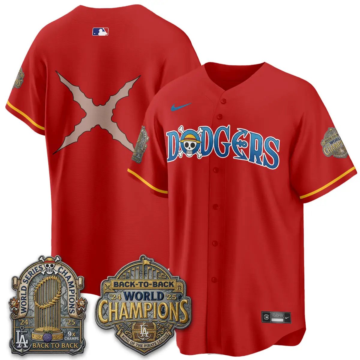 LAD Japanese Cartoon Vapor Limited Jersey - Stitched by Los Angeles Dodgers