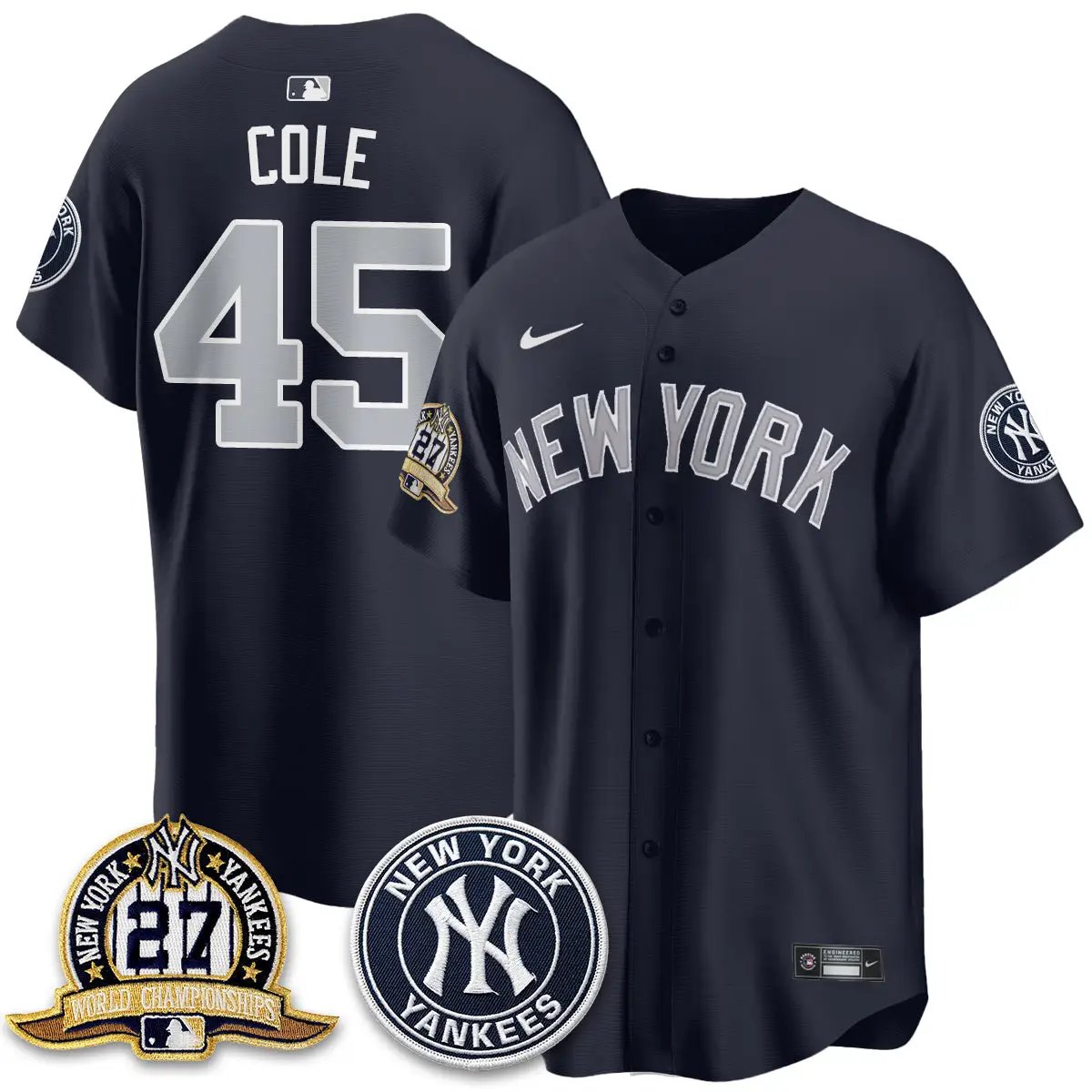 New York Yankees Alternate Jersey - All Stitched by New York Yankees