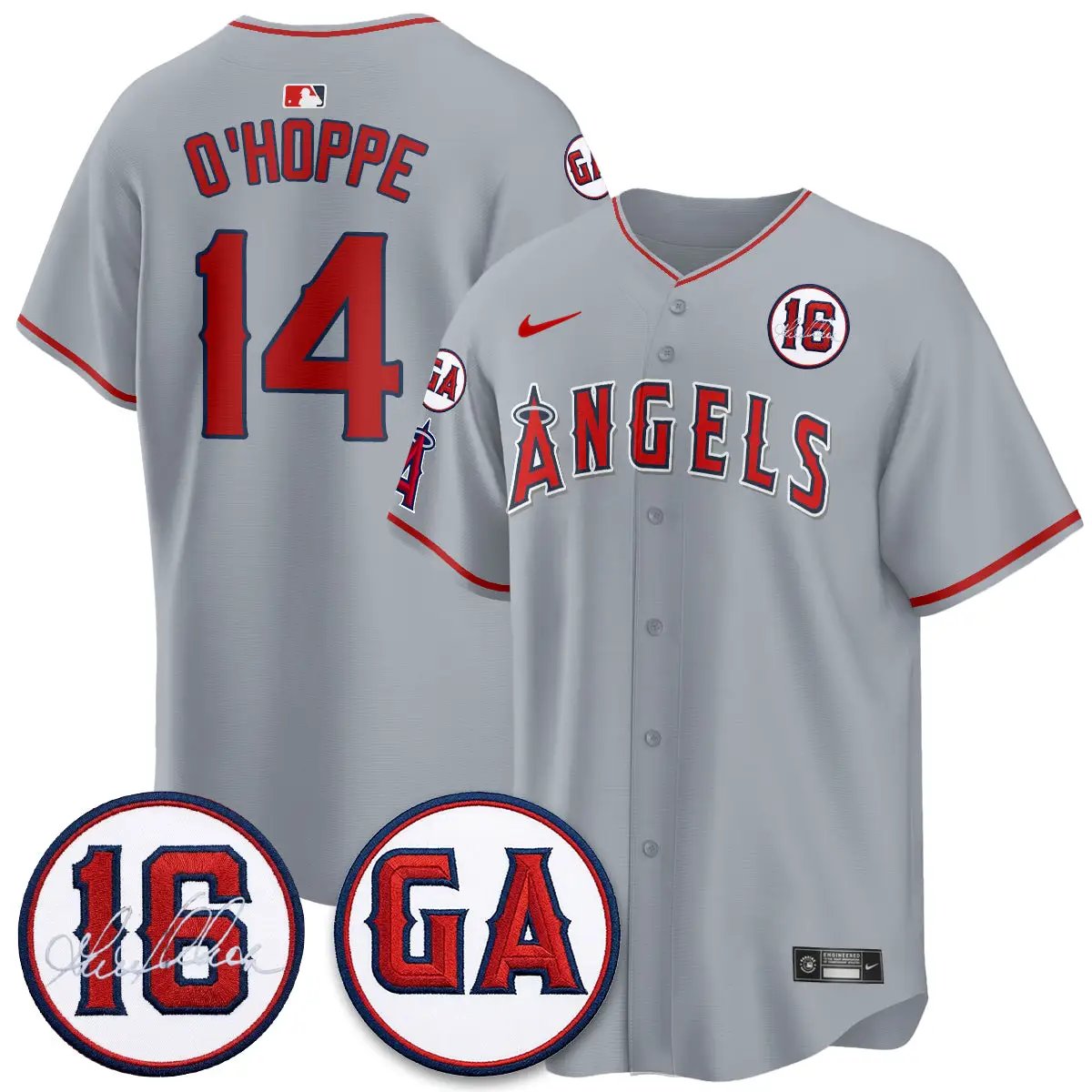 LAA Garret Anderson Tribute Patch Vapor Jersey - All Stitched V1 by Los Angeles Angels