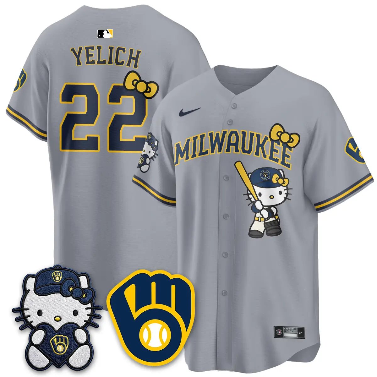 Milwaukee Brewers Meow KT Night Vapor Limited Jersey - All Stitched by Milwaukee Brewers
