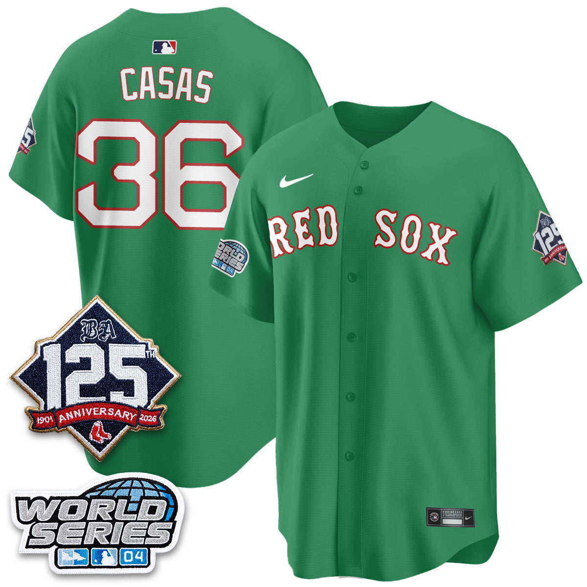 BOS Throwback 2004 Vapor Jersey - Stitched by Boston Red Sox