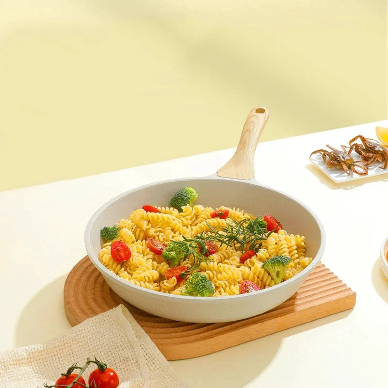 Durable Non-Stick Ceramic Frying Pan and Wok Pan Universal Cookware by Bowlift