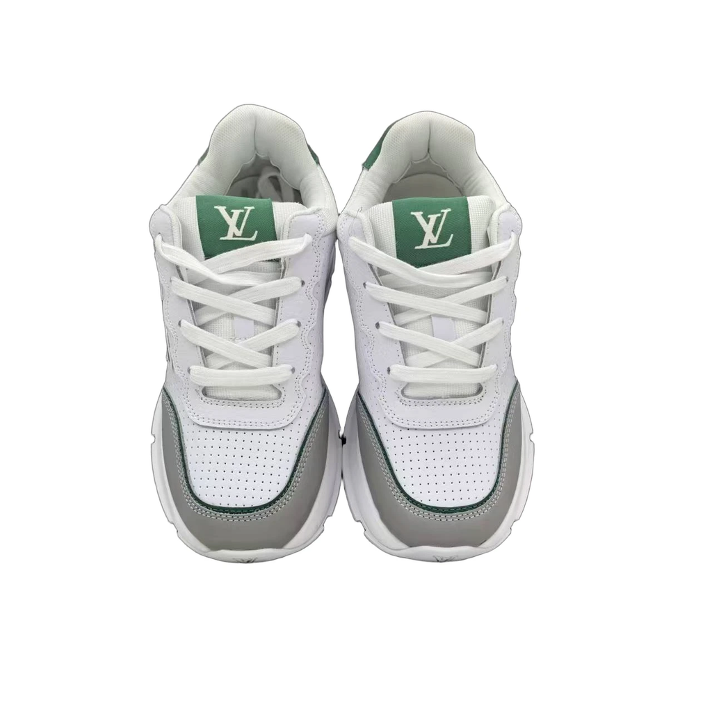 Luxury Lou Paris Classic Trainers Green White Shoes Sneakers by Air Jordan