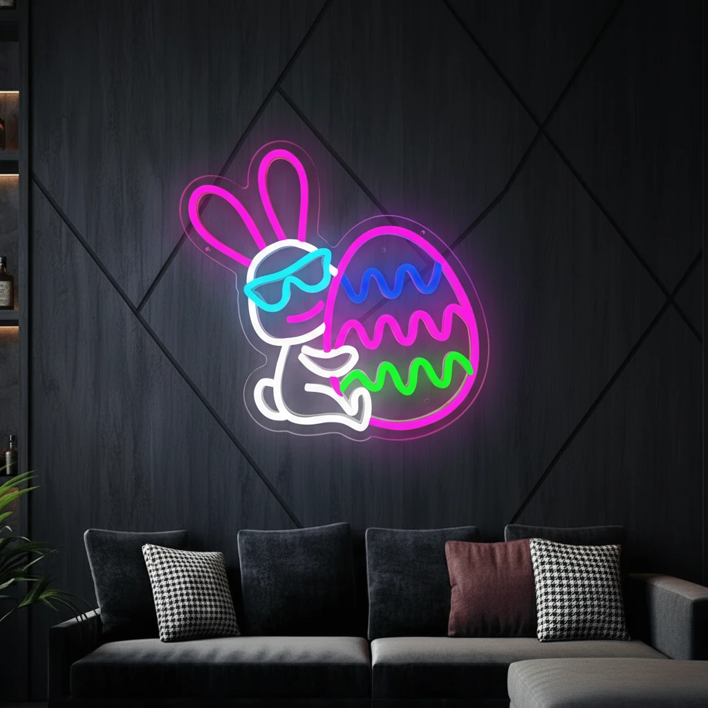 Happy Easter Led Neon Sign Room Decor Sign by Neonchics