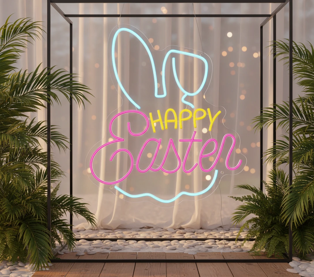 Happy Easter Led Neon Sign Home Party Decor Sign by Neonchics