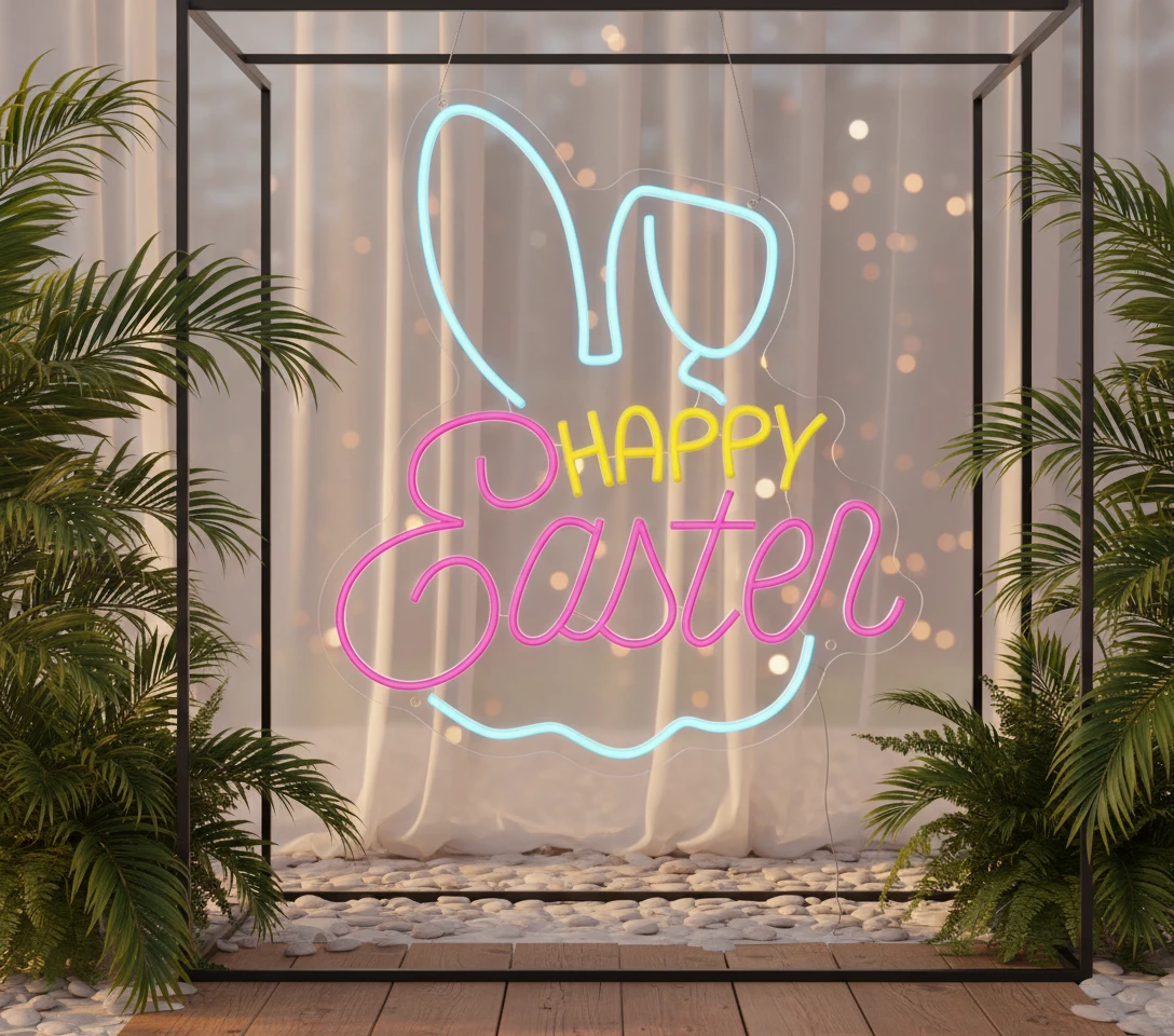 Happy Easter Led Neon Sign Home Party Decor Sign by Neonchics