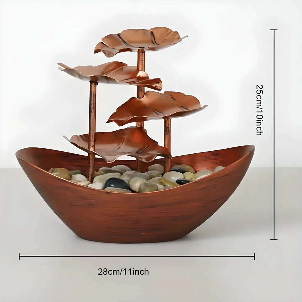 LED decorative leaf-inspired fountain Bowlift by Bowlift