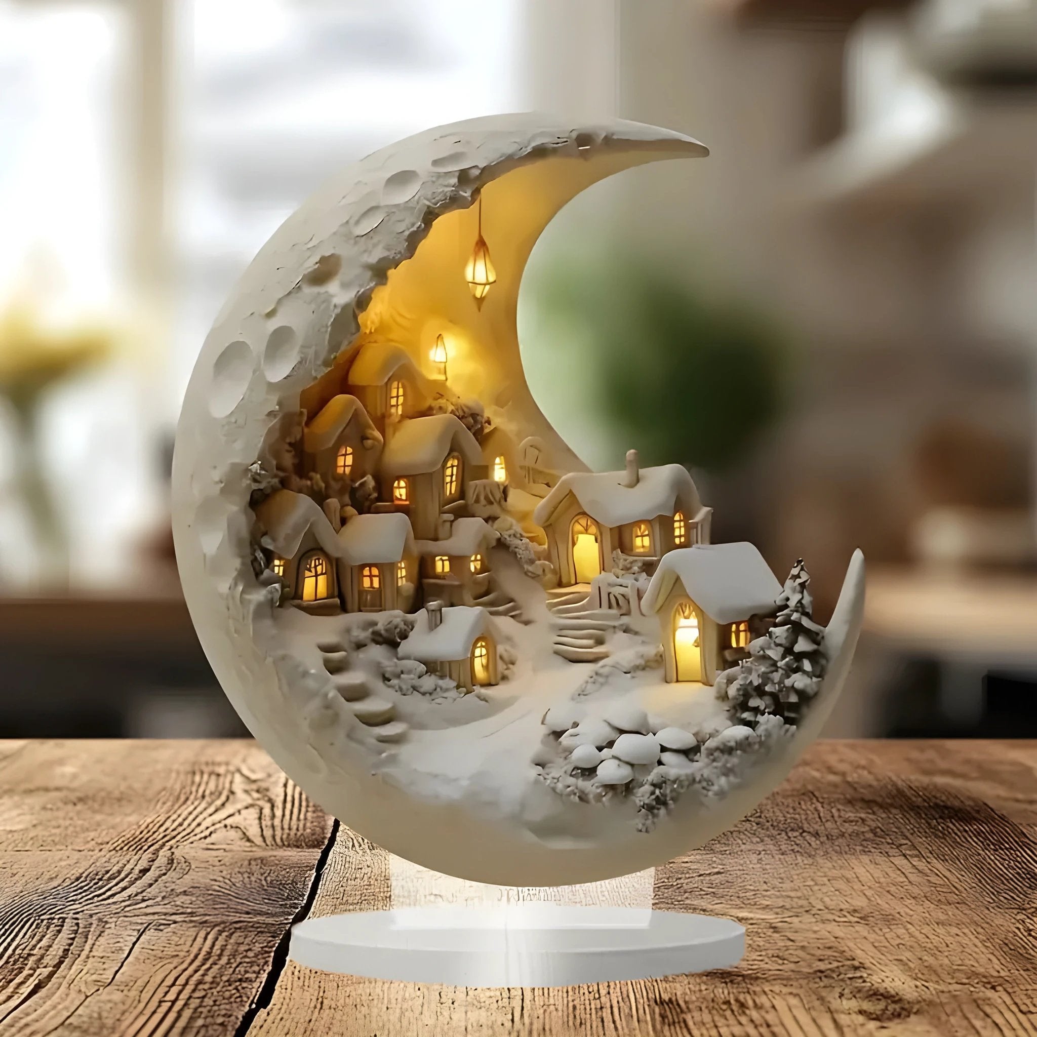 MoonlitHaven - Enlightened Moon City for elegant decor Bowlift by Bowlift