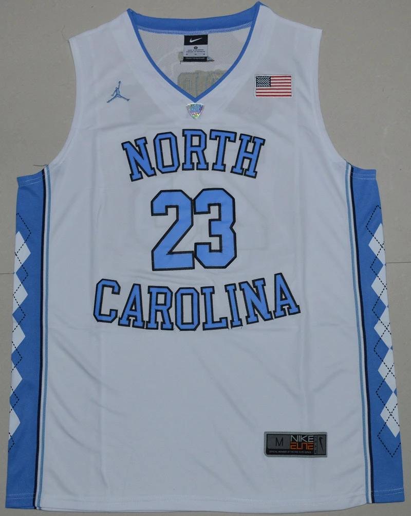 North Carolina Tar Heels #23 Michael Jordan NCAA Basketball Jersey White by My store basketball