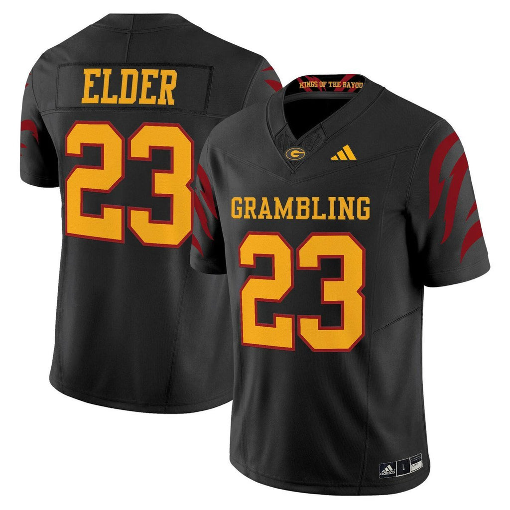 Keilon Elder Jersey #23 Grambling Tigers 2025 Vapor Limited Stitched Black by My Store NCAA Football Jerseys