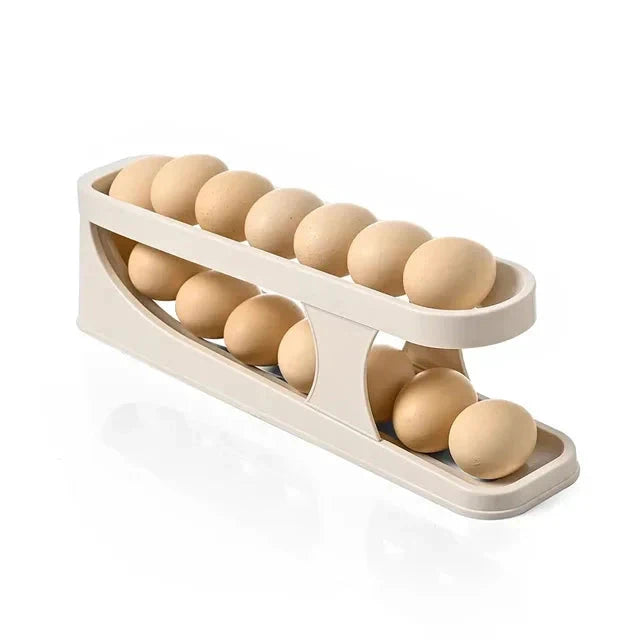 Egg Storage Box Automatic Scrolling Egg Holder Egg Storage Rack by Bowlift