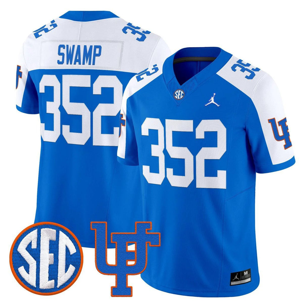 Swamp Jersey #352 Florida Gators 1960s Throwback Vapor Limited Royal Alter by My Store NCAA Football Jerseys