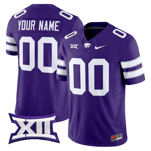 Custom Kansas State Wildcats Jersey Name, Number 2025 Limited Stitched Purple by My Store