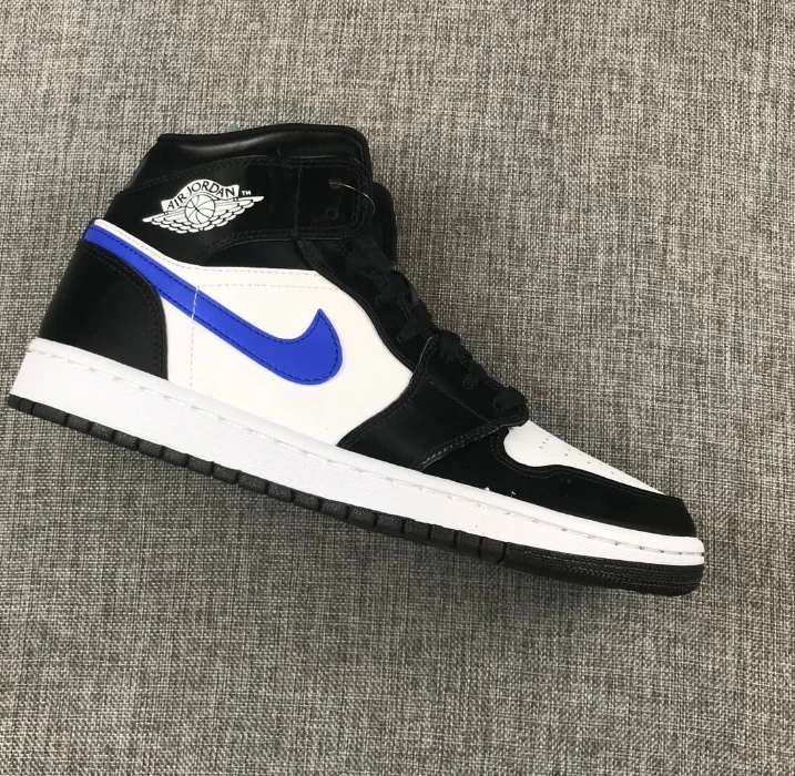 Air Jordan 1 Mid Black Racer Blue White by Air Jordan