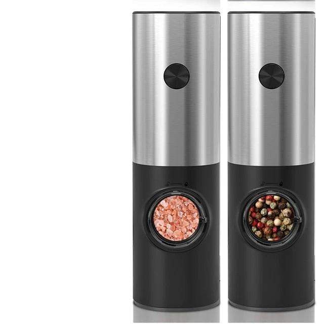 Electric Automatic Mill Pepper And Salt Grinder With LED Light by Bowlift