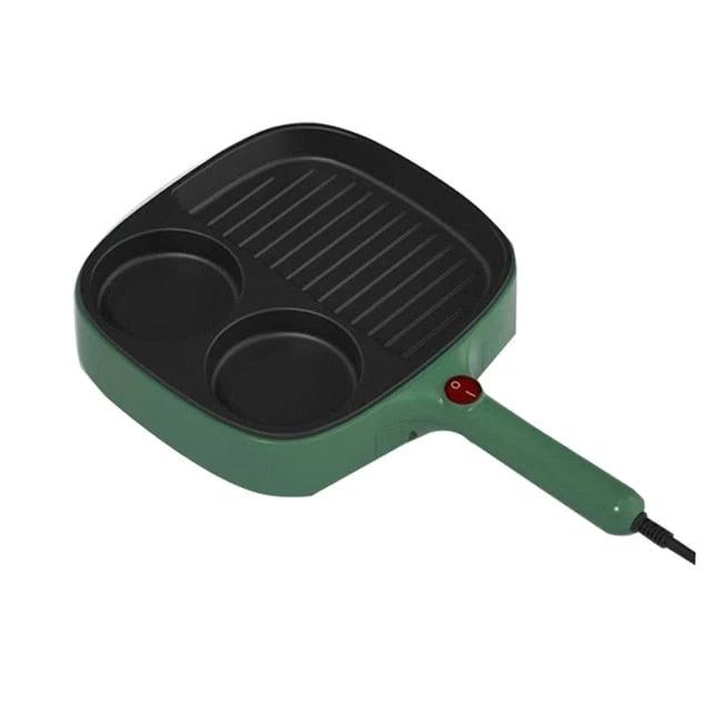 Electric Griddle Frying Pan 3-in-1 Non-Stick Divided Grill Pan by Bowlift