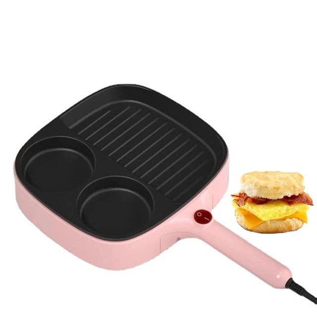 Electric Griddle Frying Pan 3-in-1 Non-Stick Divided Grill Pan by Bowlift