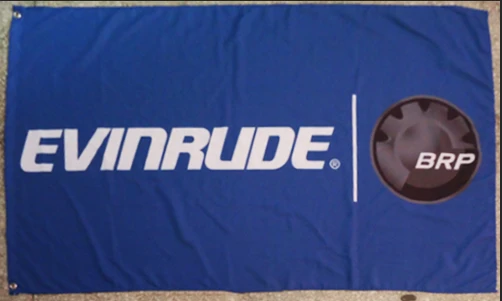 Evinrude Flag-3x5 FT Banner-100% polyester-2 Metal Grommets by flagsshop