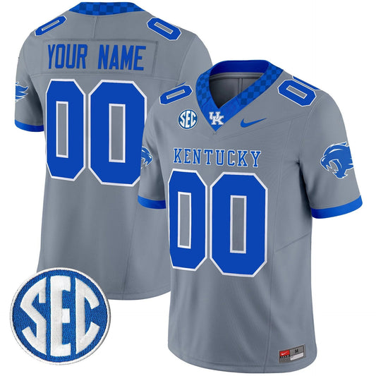 Custom Kentucky Wildcats Jersey Name, Number 2025 Limited Stitched Gray by My Store