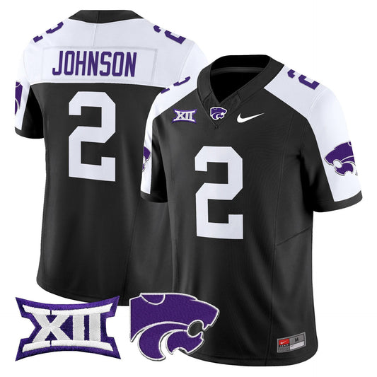 Avery Johnsonn Jersey #2 Kansas State Wildcats 2025 Limited Stitched Black Alter by My Store