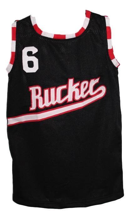 Rucker Park 1977 Jersey #6 Retro Basketball New Sewn Black by My store basketball