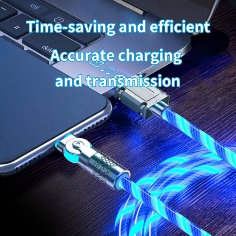 Magnetic Charging Cable | 540° Rotating Connector | Fast Charge with LED Glow by BowLift