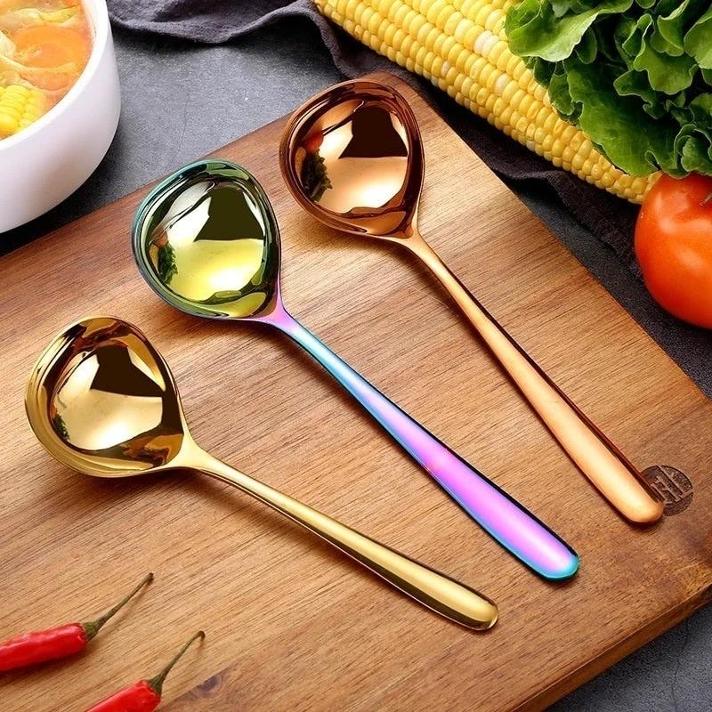 Family Soup Spoon Stainless Steel Kitchen Cooking Spoon Soup Spoon by Bowlift