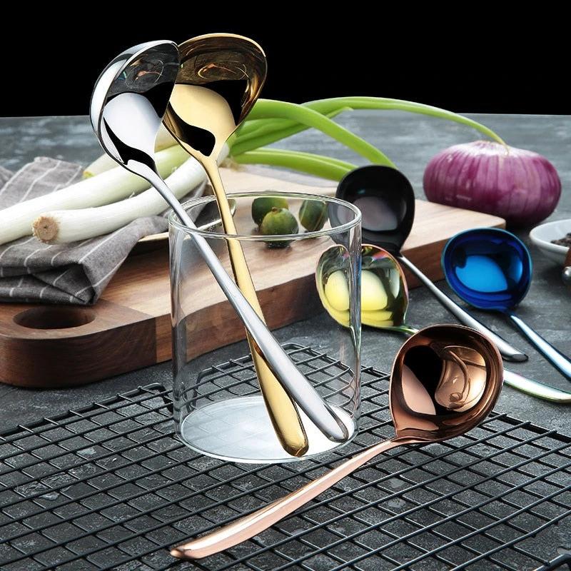 Family Soup Spoon Stainless Steel Kitchen Cooking Spoon Soup Spoon by Bowlift