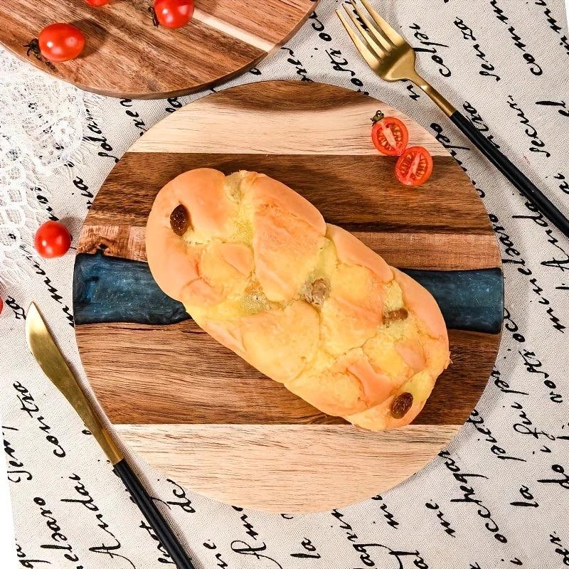 Round cutting board made of acacia wood – Versatile kitchen board for steak, snacks, and more Bowlift by Bowlift