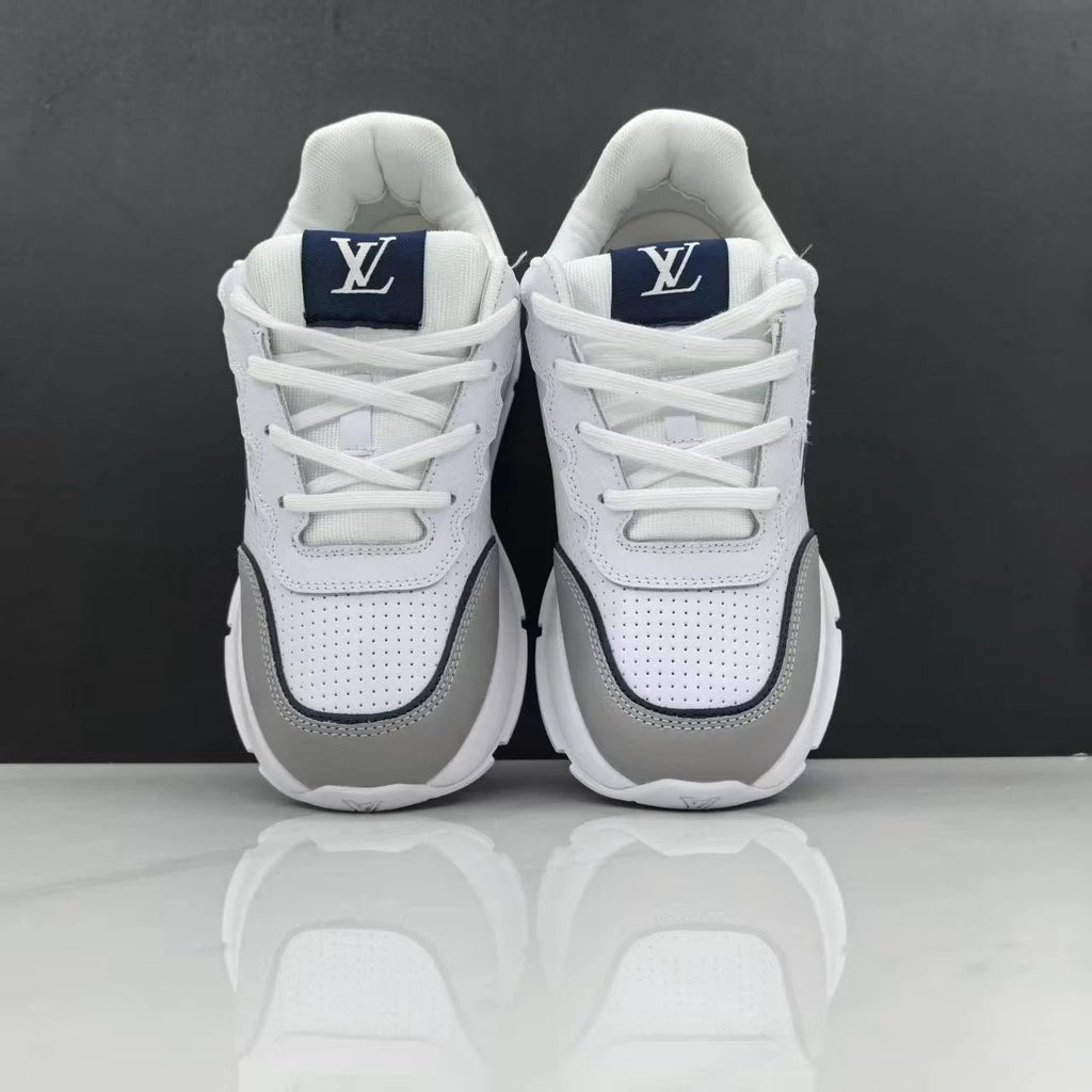 Luxury Lou Paris Classic Trainers Navy Blue White Shoes Sneakers by Air Jordan
