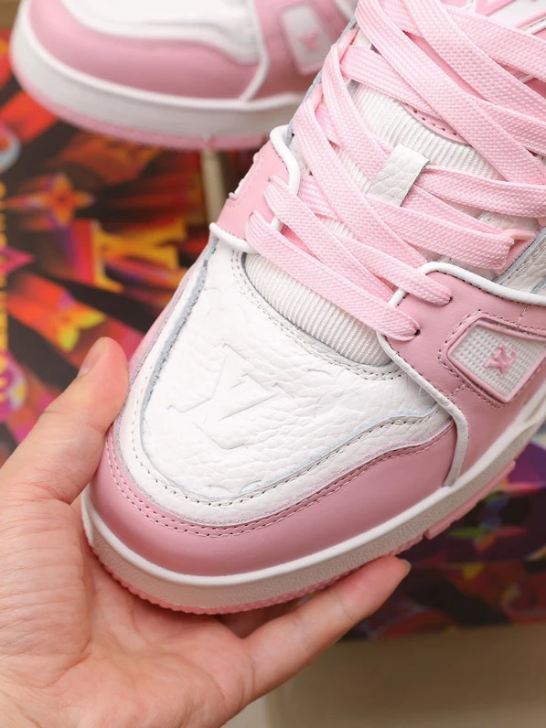 Luxury Virgil Trainer Sneakers Shoes Signature Pink Chalk Monogram by Air Jordan